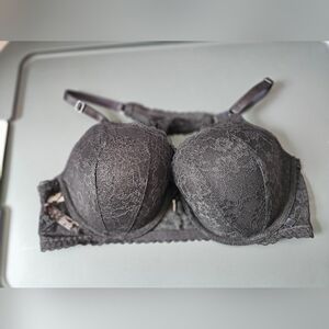Victoria's Secret Charcoal Lace Bra